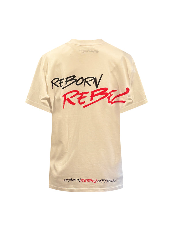 Reborn Rebel Klassisk T-shirt Hvit